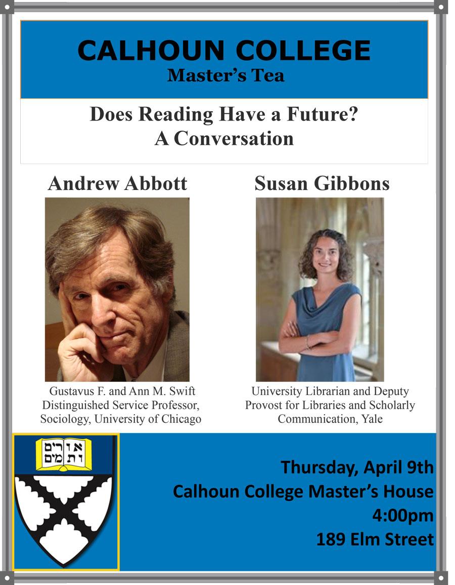 Does Reading Have a Future? A Conversation with Andrew Abbott and Susan Gibbons