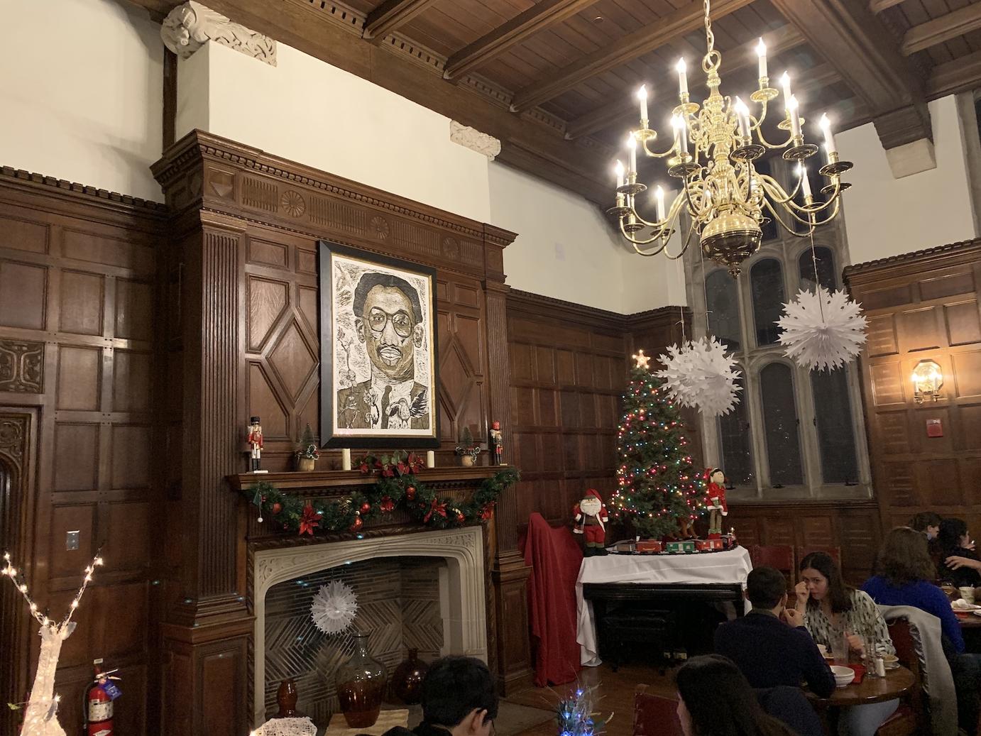 A portrait of Roosevelt L. Thompson in the Thompson Dining Hall