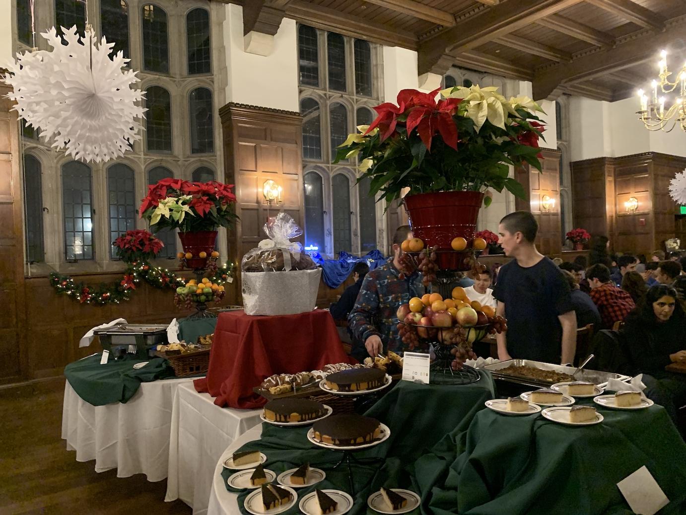 Catering with dessert at the Thompson Dining Hall