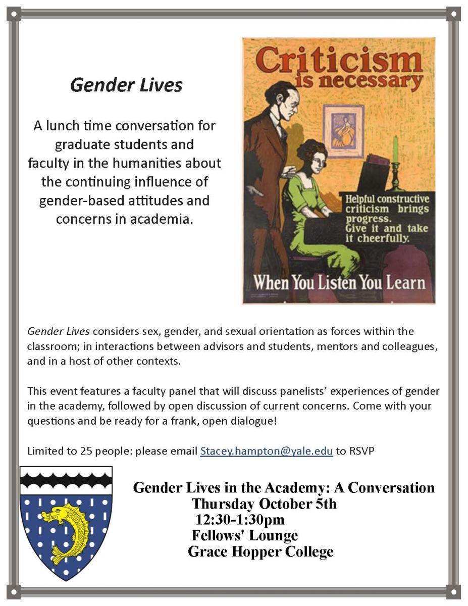 Gender Lives in the Academy: A Conversation