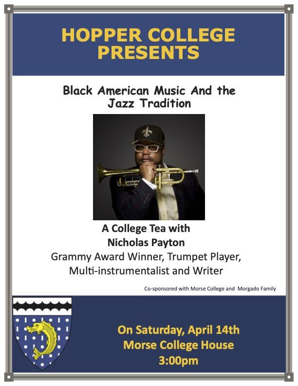 Black American Music and the Jazz Tradition: A College Tea with Nicholas Payton