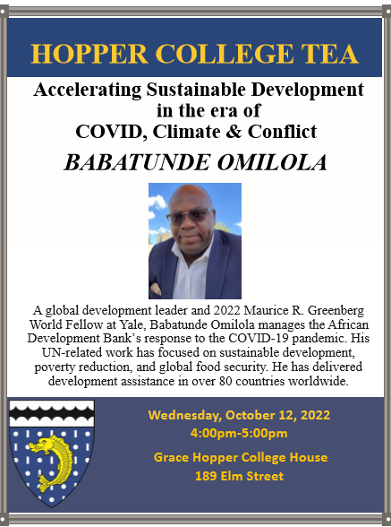 Accelerating Sustainable Development in the era of COVID, Climate and Conflict with Babatunde Omilola