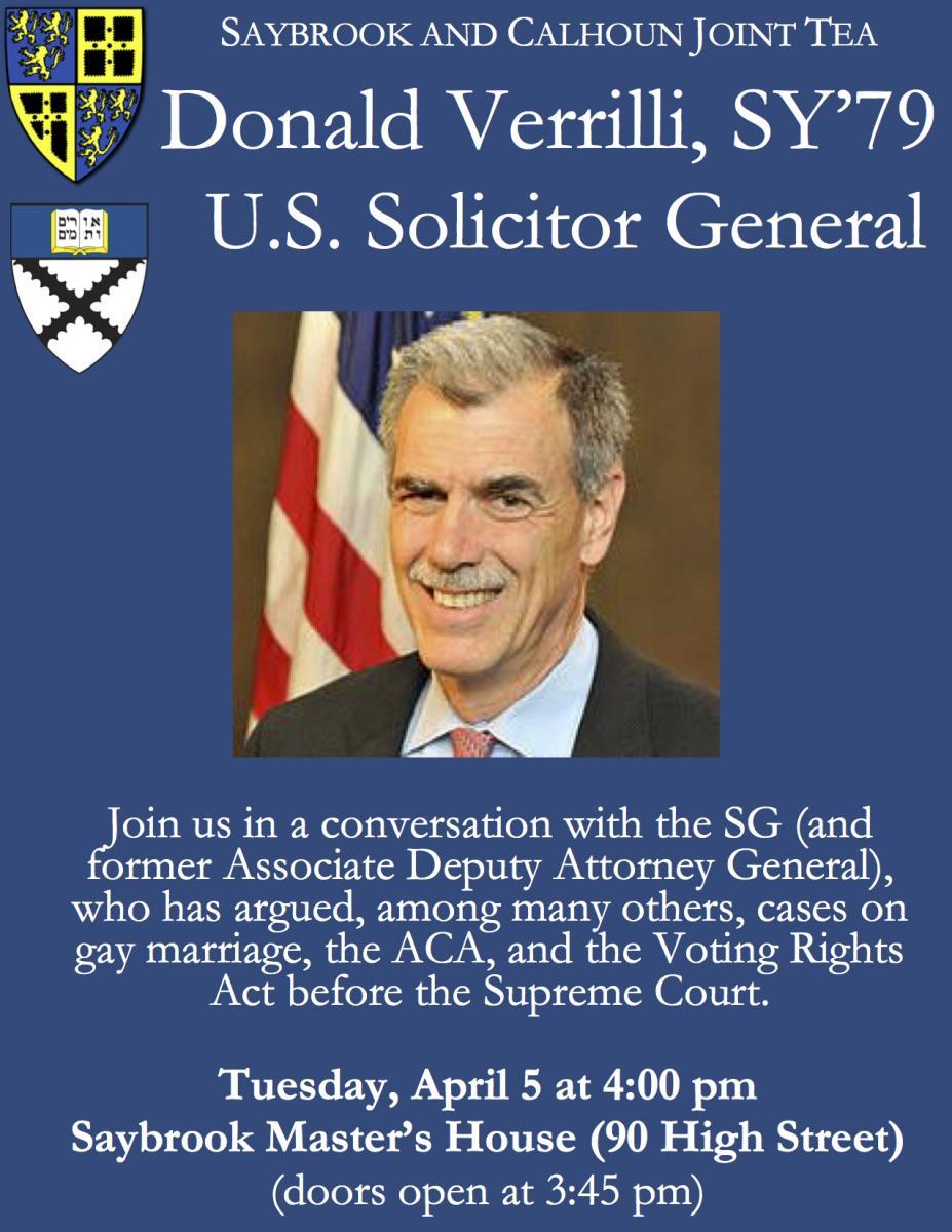 A Conversation with Donald Verrilli, U.S. Solicitor General