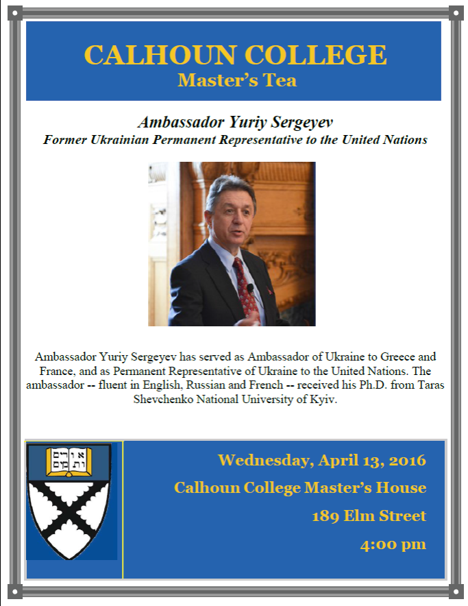 A conversation with Ambassador Yuriy Sergeyev
