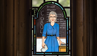 Decorative window of Grace Hopper